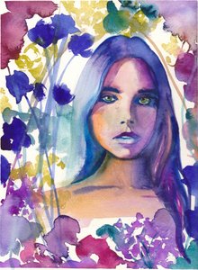 Álmodozó, virágos nő alkotó: Christine Lindstrom