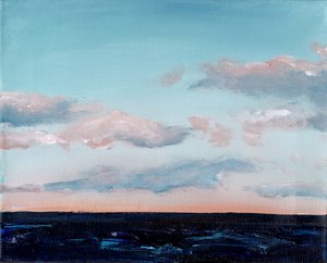 Pasztell óceáni láthatár alkotó: Christine Lindstrom