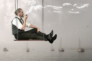 Férfi a Sky Swing-en