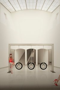 „Red Shoes” gumikerekes hinták alkotó: Christine von Diepenbroek