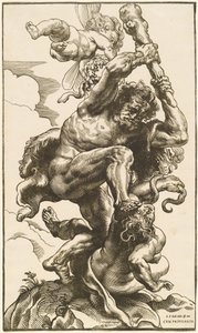 Hercules Harc a düh és a viszály ellen alkotó: Christoffel Jegher after Sir Peter Paul Rubens