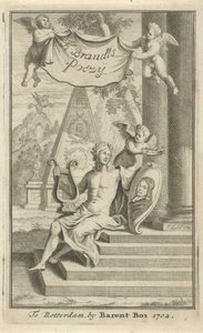 Apollo Caspar Brandt portréjával Címlap ehhez: K. Brandt, Poëzy, 1705 alkotó: Christoffel Lubienitzki