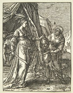 Judit Holofernész fejével alkotó: Christoffel van