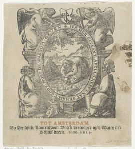 Címmatrica egy termést ültető férfival alkotó: Christoffel van Sichem (II) (possibly)