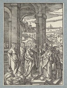 A farizeusok és az írástudók Krisztus jelét kérik alkotó: Christoffel van Sichem (II)