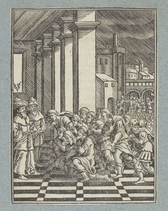 József testvérei letérdelnek előtte Egyiptomban alkotó: Christoffel van Sichem (II)