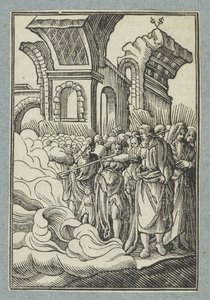 Mózes a vizet hasítja botjával alkotó: Christoffel van Sichem (II)