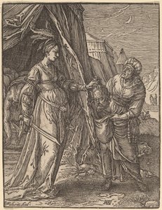 Judit a Holofernész fejével alkotó: Christoffel van Sichem I, after Hendrik Goltzius