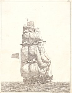Dán:  Egy észak-amerikai brigg alkotó: Christoffer Wilhelm Eckersberg