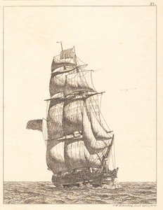 Dán:  Egy észak-amerikai brigg alkotó: Christoffer Wilhelm Eckersberg