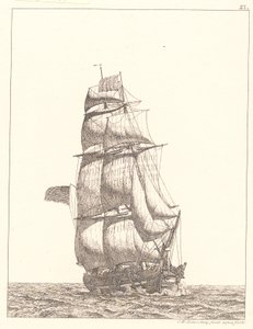 Dán:  Egy észak-amerikai brigg alkotó: Christoffer Wilhelm Eckersberg