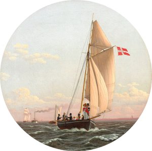 Dán: Vitorlázás Koppenhágából Charlottenlundba Vitorlázás Koppenhágából Charlottenlundba alkotó: Christoffer Wilhelm Eckersberg