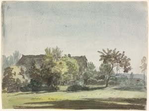Parasztház a fák mögött, c. 1790.