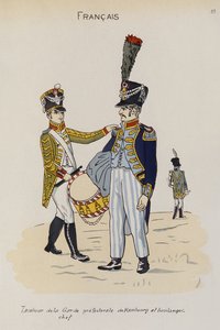 A hamburgi prefektusi őrség dobosa és pékmestere, 1806 körül