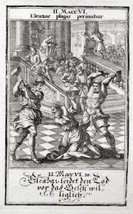 Eleázár önként vállalja a halálbüntetést, Makkabeusok 1695