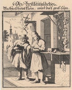 Szemüvegkészítő a Fő jótékonysági birtokok ábrájából, 1698 alkotó: Christoph Weigel the Elder