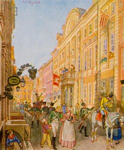 Hamburger Burgerwehr / Hamburger Militia (színes litográfia)