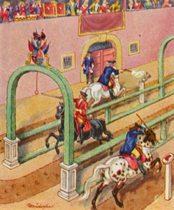 Ringelstechen / Ring Riding (színes litográfia)