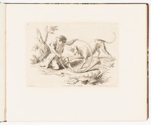 2. tábla, Le Corps de Chasse (A Vadászkürt), Majombotrányok vagy az emberi élet különböző cselekedetei, majmok által képviselve alkotó: Christophe Huet