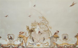 The Grande Singerie, részlet, 1735 körül (falfestmény) alkotó: Christophe Huet