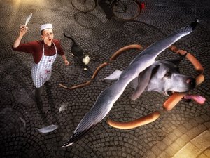 Üldözés a Kolbász utcán alkotó: Christophe Kiciak