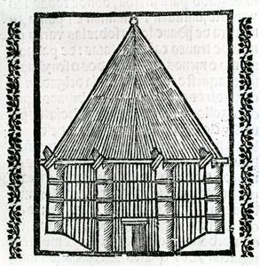A "la Historia general de las Indias" 1547-ből származó hut.