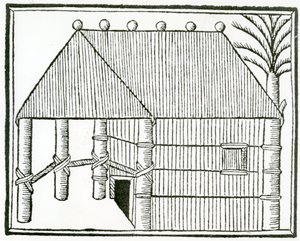 Egy indián lakóhely az „India általános történetéből” 1547