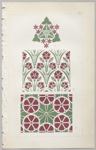 A dekoratív tervezés művészete: egy függelék, amely megadja a nap óráit, amikor a virágok nyílnak, kiadó: Day & Son, London, 1862 alkotó: Christopher Dresser