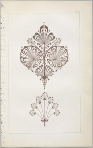 A dekoratív tervezés művészete: egy függelék, amely megadja a nap óráit, amikor a virágok nyílnak, kiadó: Day & Son, London, 1862 alkotó: Christopher Dresser