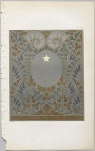 A dekoratív tervezés művészete: egy függelék, amely megadja a nap óráit, amikor a virágok nyílnak, kiadó: Day & Son, London, 1862 alkotó: Christopher Dresser
