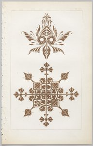 A dekoratív tervezés művészete: egy függelék, amely megadja a nap óráit, amikor a virágok nyílnak, kiadó: Day & Son, London, 1862 alkotó: Christopher Dresser