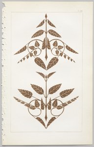 A dekoratív tervezés művészete: egy függelék, amely megadja a nap óráit, amikor a virágok nyílnak, kiadó: Day & Son, London, 1862 alkotó: Christopher Dresser
