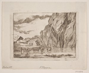 Hegyi táj alkotó: Christopher Friederich Köppen