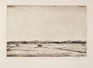 Sussex Downs, kocsma. 1926. alkotó: Christopher Richard Wynne Nevinson