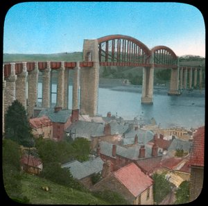 Royal Albert Bridge, Saltash, Cornwall, 19. század vége vagy 20. század eleje