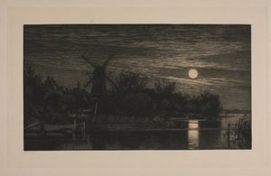 A holdfényes este Tubækben alkotó: Cilius Johannes Konrad Andersen