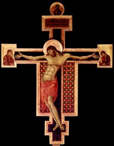 Detrempe feszület Cimabue (Cenni di Pepo) fán (1272-1302) 1268-1271 Méret: 336x267 cm Arezzo, San Domenico templom