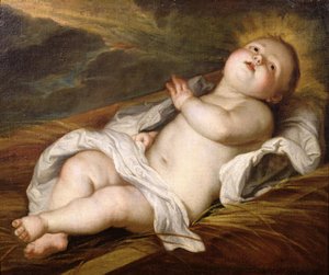 Csecsemő Krisztus alkotó: Circle of Anthony van Dyck