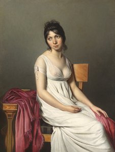 Egy fiatal nő portréja alkotó: Circle of Jacques Louis David