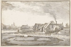 Spaarndammerdijk a Braakjes közelében alkotó: Claes Jansz. Visscher (II)