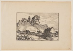 A Farm, Man in the Doorway, a Landscapes (Verscheyden aerdige Lanthuysen...)
