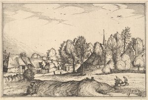 Út egy faluba, 19. tábla a Brabanti hercegség régiói és villái közül, kb. 1610