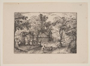 A Heemstede felé vezető út, Haarlem környéki kilátásokból (Plaisante Plaetsen) alkotó: Claes Jansz. Visscher