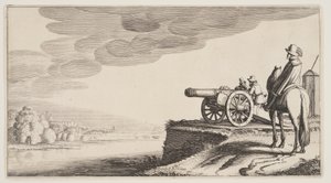 Őrtorony a folyón, a Landscapes (Playsante Lantschappen) kötetből alkotó: Claes Jansz. Visscher II
