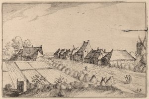 Mezők és út alkotó: Claes Jansz Visscher after Johannes van Doetechum, the Elder after Lucas