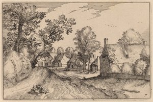 Falusi út alkotó: Claes Jansz Visscher after Johannes van Doetechum, the Elder after Lucas