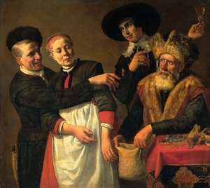 Mooy-Aal és udvarlói (G.A. Bredero, „Moortje”, 1615)