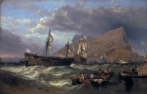 „A „győzelem” Gibraltárba vontatva, 1854