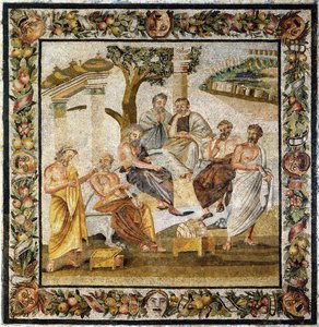 Plátói Akadémia. Pompeji mozaik, Kr.e. 1. század