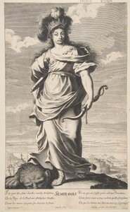 Semiramis A világ hét csodájából, 1639-40 körül (rézkarc és metszet) alkotó: Claude (after) Vignon